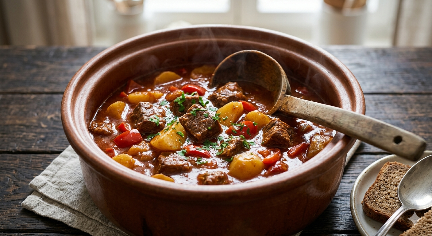 Einfacher Gulaschtopf